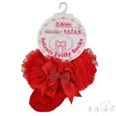 GS214-R: Red Tutu Socks (NB-6 Months)